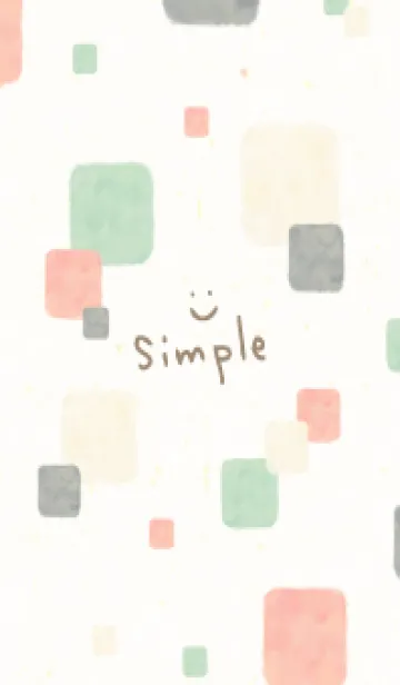 [LINE着せ替え] 水彩 四角 オシャレ7の画像1