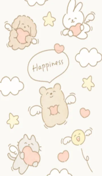 [LINE着せ替え] 幸せの羽♡beige05_1の画像1