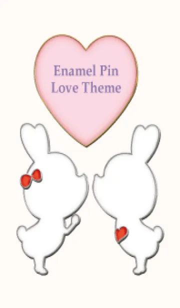 [LINE着せ替え] Enamel Pin LOVE Pair 84の画像1