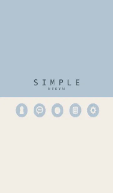 [LINE着せ替え] SIMPLE-ICON BLUE 3の画像1