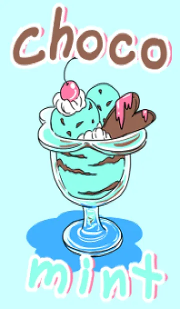 [LINE着せ替え] choco mint pafeの画像1