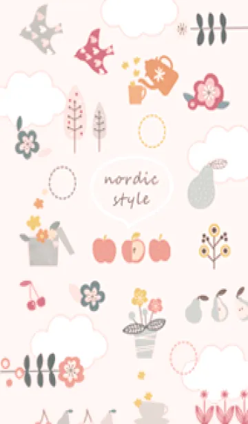 [LINE着せ替え] 花と果物♡babypink09_1の画像1