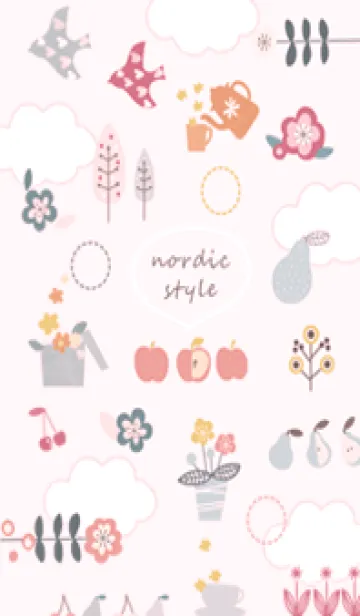 [LINE着せ替え] 花と果物♡pink10_1の画像1