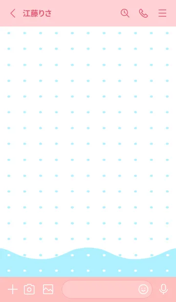 [LINE着せ替え] 幸せの波ノート/ライトピンクの画像2