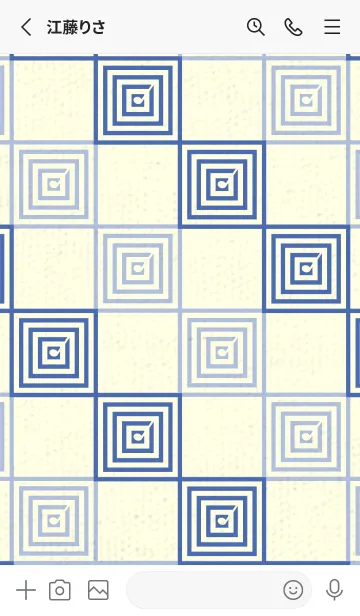 [LINE着せ替え] 和音 市松模様 音符  群青色の画像2