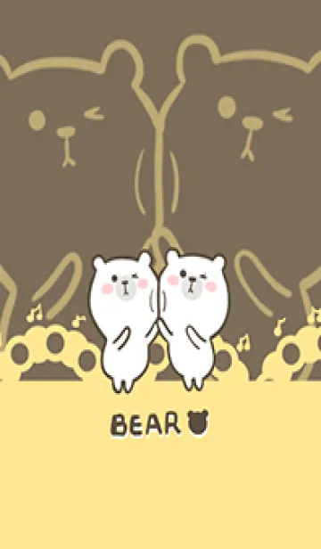 Dancing Bear-Brown (Ye5)の着せ替えメイン画像