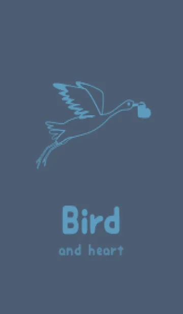 [LINE着せ替え] 鳥とハート スマルトの画像1