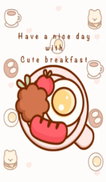 [LINE着せ替え] Happy breakfast set :)の画像1