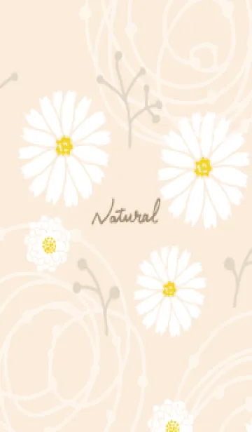 [LINE着せ替え] シンプル 白色の花8の画像1