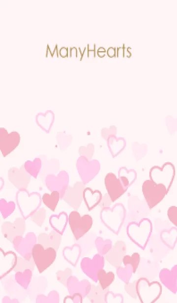 [LINE着せ替え] Many Hearts-PINK 56の画像1