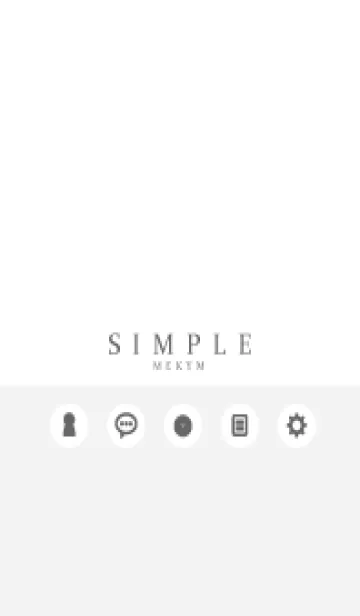 [LINE着せ替え] SIMPLE-ICON WHITE GRAY 3の画像1