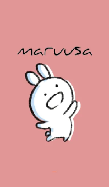 [LINE着せ替え] 赤 : まるうさ7の画像1