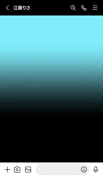 [LINE着せ替え] Black & Arctic Blue Theme V.4 (JP)の画像2