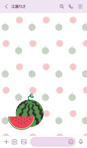 [LINE着せ替え] 西瓜 薄い紫の画像2