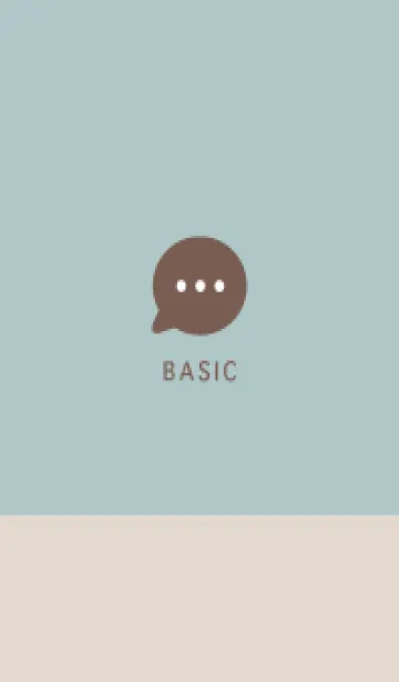 [LINE着せ替え] Simple&Basic くすみブルー&グレージュの画像1