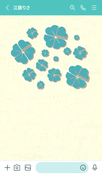 [LINE着せ替え] Piano clover アジュールブルーの画像2