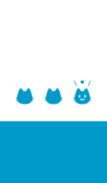 [LINE着せ替え] 小さな猫(ブルー10)の画像1