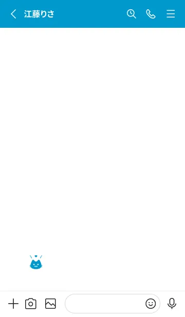 [LINE着せ替え] 小さな猫(ブルー10)の画像2