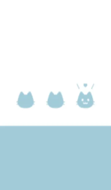 [LINE着せ替え] 小さな猫(ブルー12)の画像1