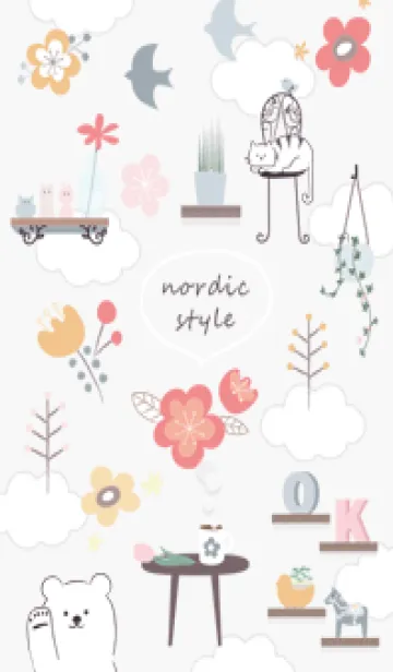 [LINE着せ替え] 花とインテリア♡Greige02_1の画像1