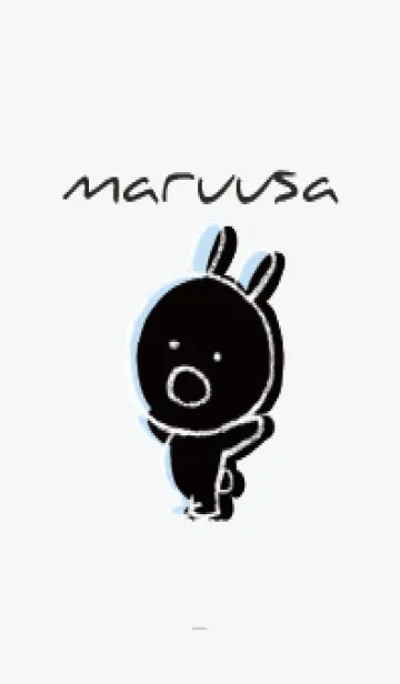 [LINE着せ替え] グレー : くろいまるうさ2の画像1