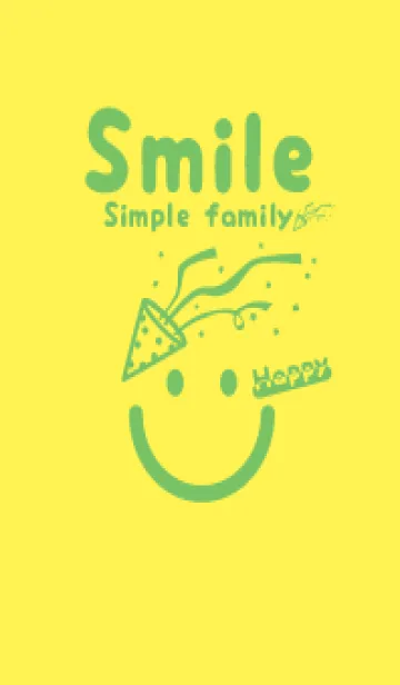 [LINE着せ替え] スマイル＆ハッピー レモンイエローの画像1