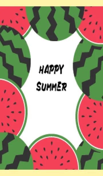 [LINE着せ替え] 西瓜 薄い黄色の画像1