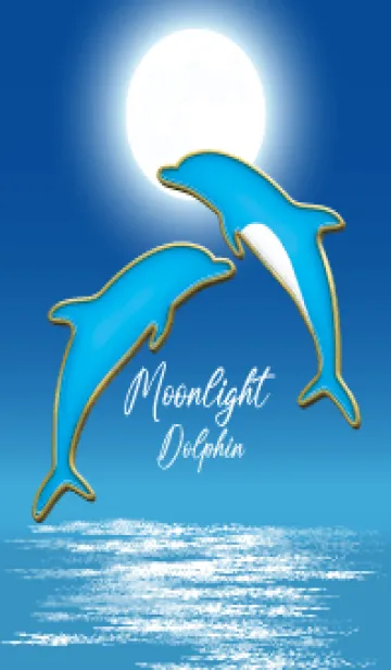 [LINE着せ替え] Enamel Pin Moonlight Dolphin 113の画像1