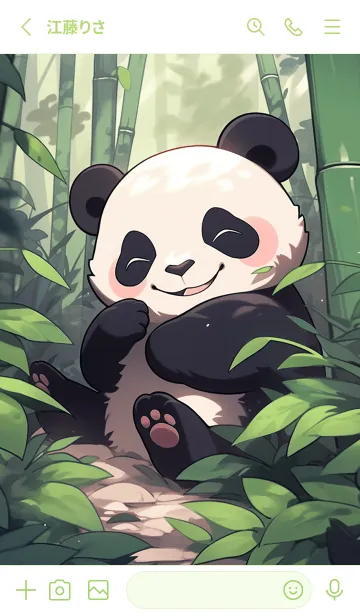 [LINE着せ替え] Haapy Pandaの画像2