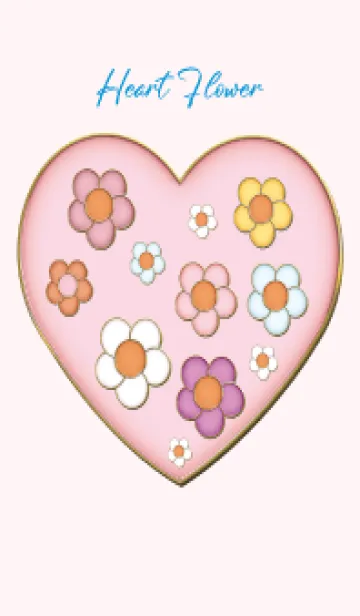 [LINE着せ替え] Enamel Pin Heart Flower 115の画像1