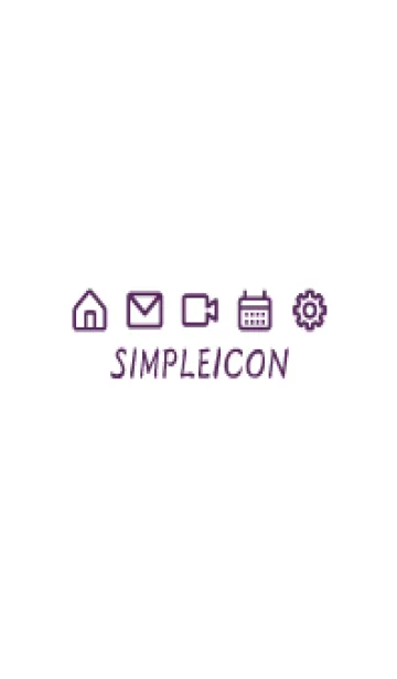 [LINE着せ替え] SIMPLE ICON -WHITE- 76の画像1