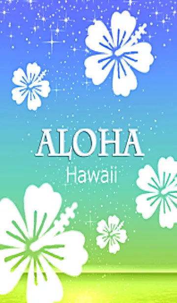 [LINE着せ替え] 運気があがる★ハワイ＊ALOHA+326 青&黄色の画像1