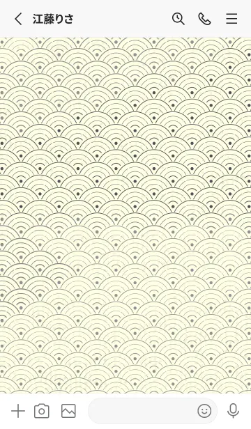 [LINE着せ替え] 和音 青海波&フェルマータ 鼠色の画像2