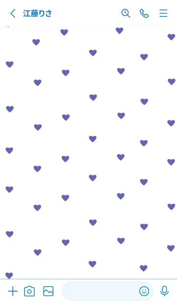 [LINE着せ替え] pattern_heart (blue2)の画像2