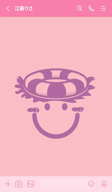 [LINE着せ替え] スマイル＆サマー ライトオーキッドピンクの画像2