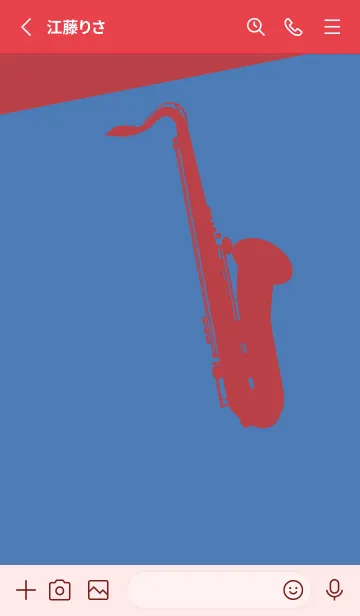 [LINE着せ替え] Saxophone CLR ペールサルビアブルーの画像2