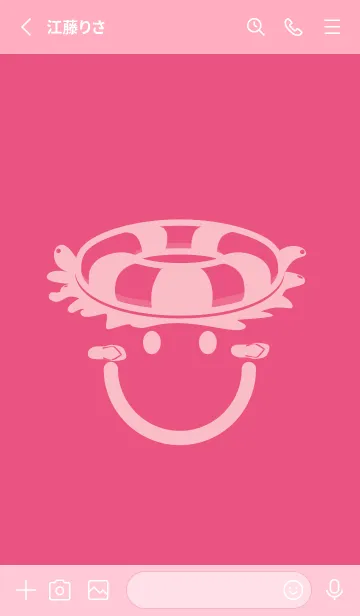 [LINE着せ替え] スマイル＆サマー カーネーションピンクの画像2