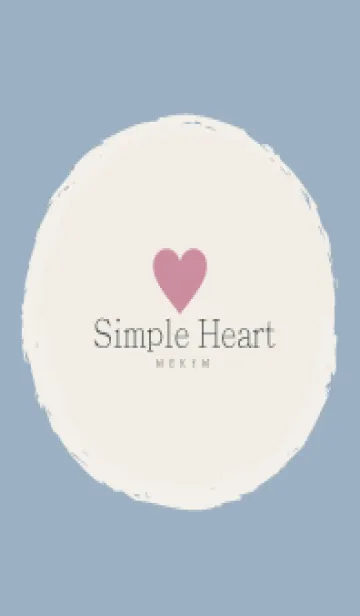 [LINE着せ替え] Simple Heart Blue - NATURAL 24の画像1