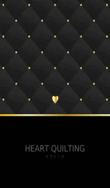 [LINE着せ替え] HEART QUILTING - GRAY BLACK 2の画像1