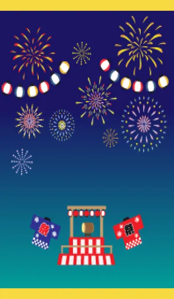 花火と祭り 黄色の着せ替えメイン画像