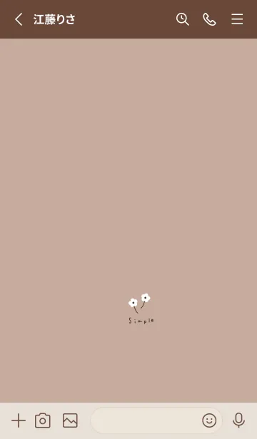 [LINE着せ替え] ベージュと大人フラワー。の画像2