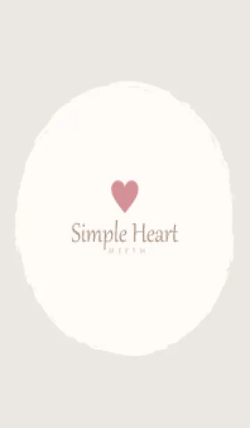 [LINE着せ替え] Simple Heart Dusky Beige - NATURAL 24の画像1