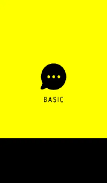 [LINE着せ替え] Simple&Basic ネオンイエロー&ブラックの画像1