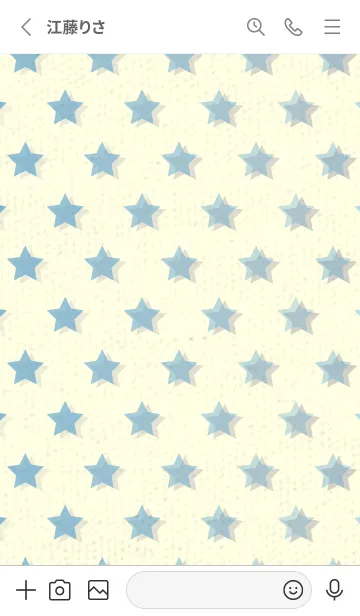 [LINE着せ替え] 星のドッドきせかえ チョークブルーの画像2