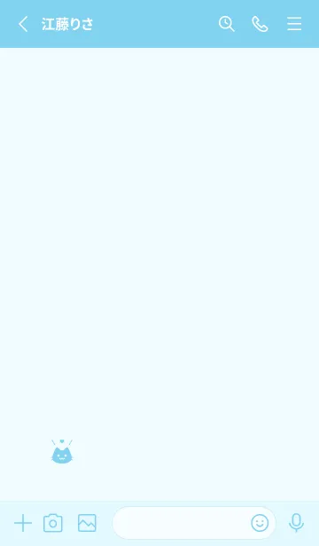 [LINE着せ替え] 小さな猫(ブルー15)の画像2