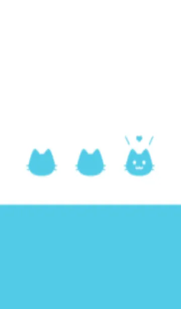 [LINE着せ替え] 小さな猫(ブルー18)の画像1