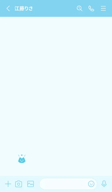 [LINE着せ替え] 小さな猫(ブルー18)の画像2