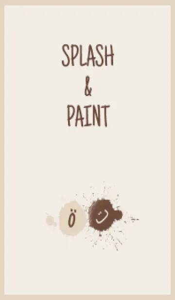 [LINE着せ替え] Splash & Paint - ブラウン 02の画像1