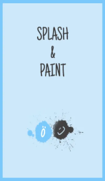 [LINE着せ替え] Splash & Paint - ブルー 05の画像1