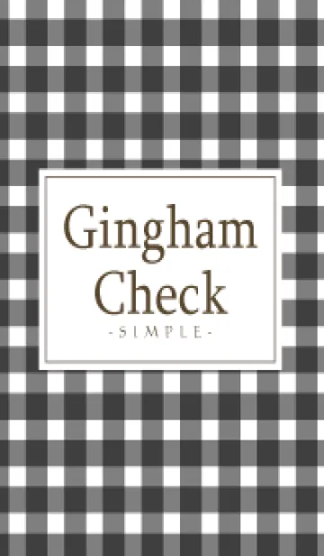 [LINE着せ替え] Gingham Check Black - SIMPLE 19の画像1